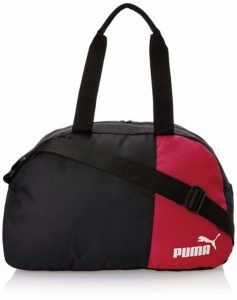 Puma Black and Puma Red Polyester Messenger Bag